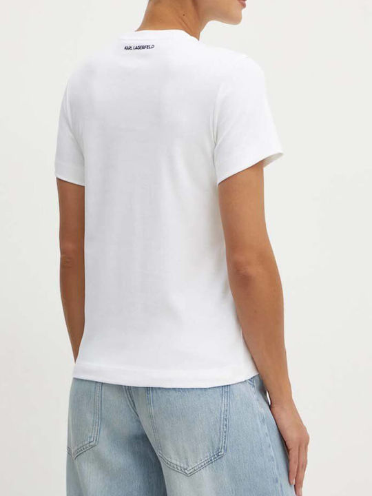Karl Lagerfeld Damen T-Shirt White