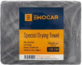 Ewocar Lavetă Microfibră Uscare pentru Corp Auto 1200gsm Gri 90x60cm