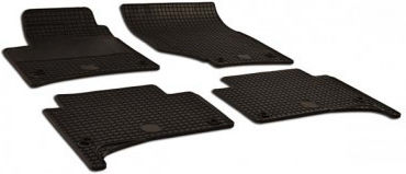 Umbrella Set Covorașe Față și Spate 4buc din Furtun pentru Volkswagen Touareg Audi V8 Porsche Ardei iute Negre