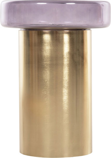 Rundes Beistelltisch Carmo Glas Lila M39xT39xH54cm