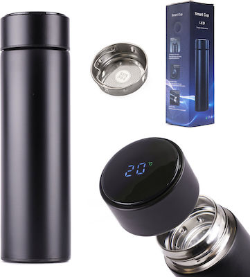 Glass Thermos Black 500ml