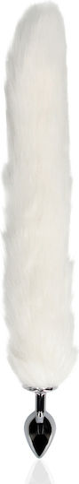 Shots Fox Tail Πρωκτική Σφήνα Medium Λευκή