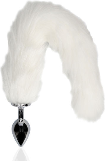 Shots Fox Tail Πρωκτική Σφήνα Medium Λευκή