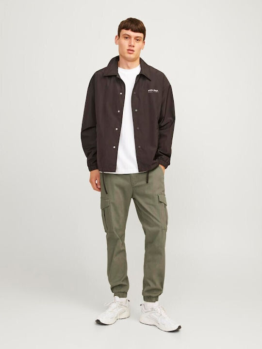 Trousers Cargo Elastic in Slim Fit Dusty Olive
