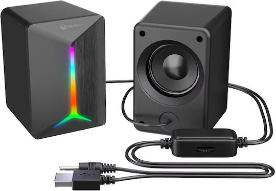 Meetion SP2011 Computerlautsprecher 2.0 mit Leistung 6W in Schwarz Farbe