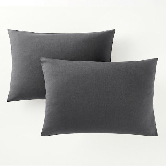 La Redoute Interieurs Калъф За Възглавница От 100% Памук Сив 40x60см