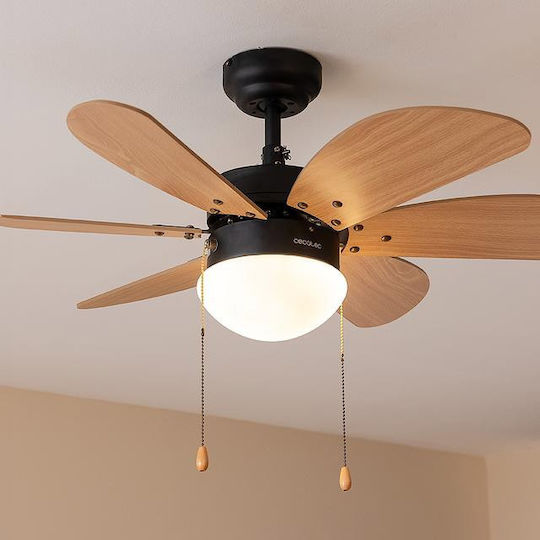 Cecotec EnergySilence Aero 360 Ανεμιστήρας Οροφής 91.5cm με Φως Black&Wood