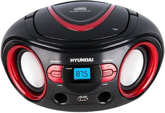 Hyundai Trc533au3br Φορητό Ηχοσύστημα με Ραδιόφωνο / USB Κόκκινο
