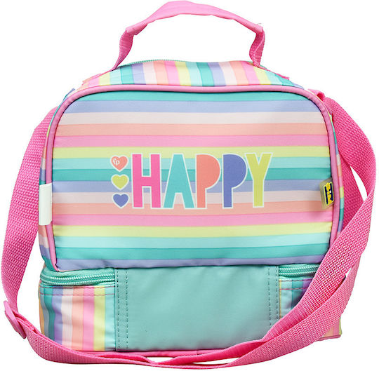 Gim Unicorn School Insulated Shoulder Lunch Bag 5lt Pink Unicorns 20 x 15 x 21cm