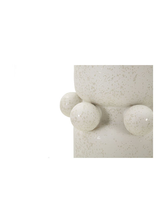 Mauro F Decorative Vase White 15.5x15.5x41cm