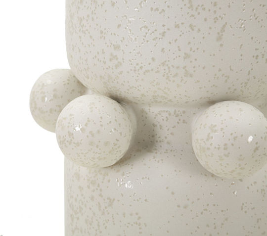 Mauro F Decorative Vase White 15.5x15.5x41cm