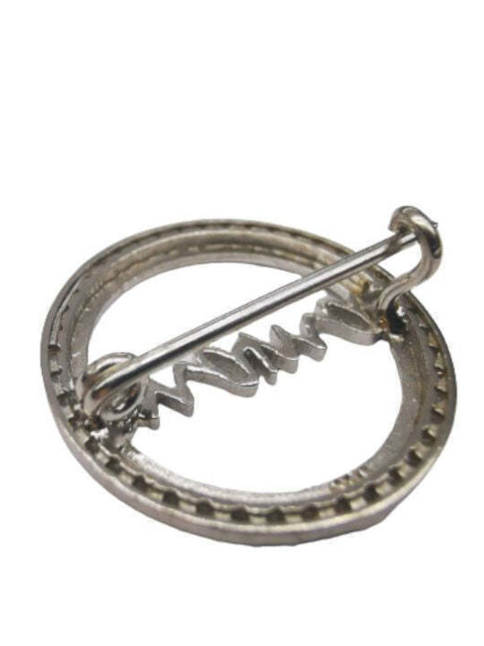 925 Silber Mutter Brosche Zirkonia