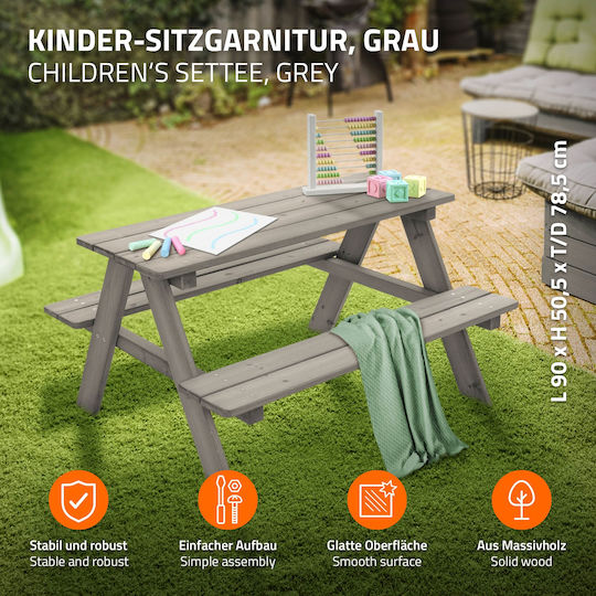 ML-Design Table made of Wood Gray