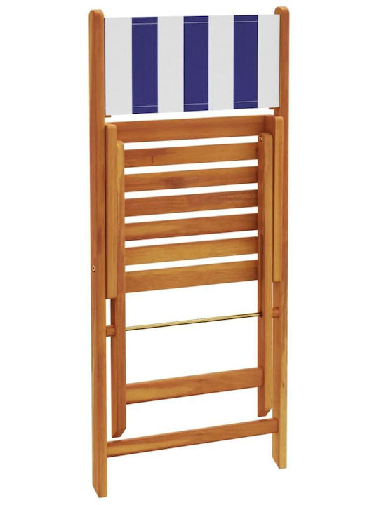 Garten- und Outdoor-Möbelsets für kleinen Raum 3 Stück Blau/Weiß mit Kissen