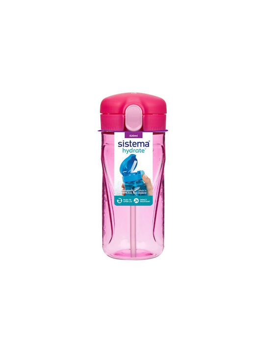 Sistema Tritan Quick Flip Παγούρι 520ml Ροζ