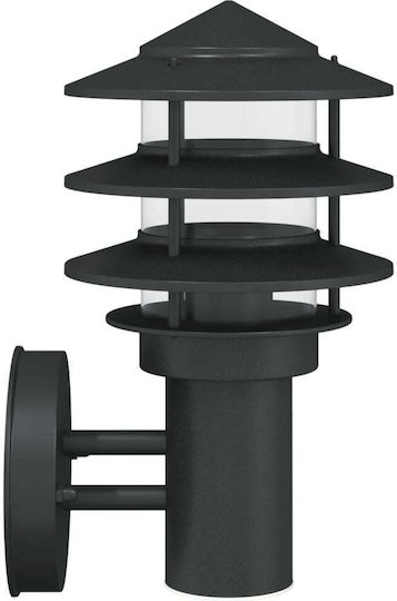 vidaXL Lumină de exterior montată pe perete E27 IP44 15.5x15.5x28εκ.