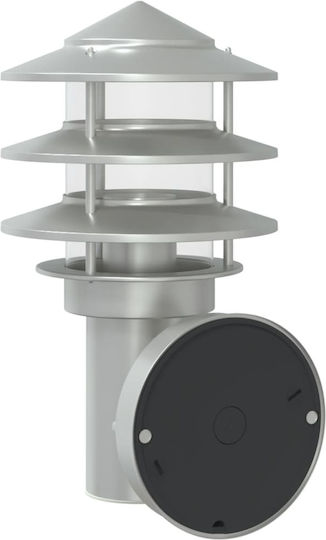 vidaXL Стенно Външно Осветително Тяло E27 IP44 15.5x15.5x28εκ.