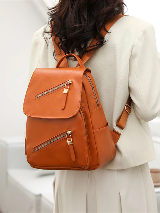 UmiDigi Leather Women's Bag Backpack Brown