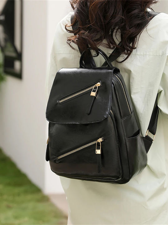 UmiDigi Leather Women's Bag Backpack Black