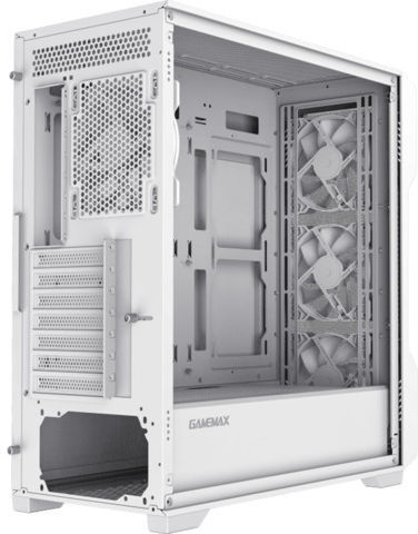 GameMax Siege Gaming Voller Turm Computergehäuse mit RGB-Beleuchtung Weiß