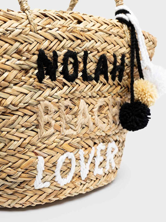 Nolah Beach Lover Straw Beach Bag Brown