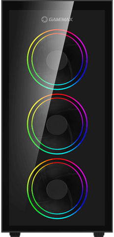 GameMax Draco XD Gaming Midi Tower Κουτί Υπολογιστή με Πλαϊνό Παράθυρο και RGB Φωτισμό Μαύρο