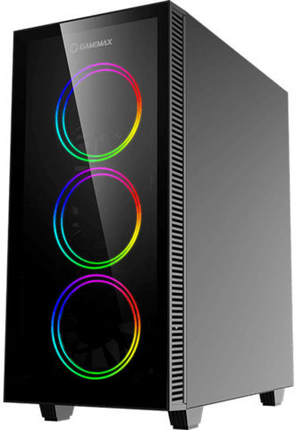 GameMax Draco XD Gaming Midi Tower Κουτί Υπολογιστή με Πλαϊνό Παράθυρο και RGB Φωτισμό Μαύρο