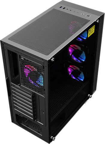 GameMax Draco XD Gaming Midi Tower Κουτί Υπολογιστή με Πλαϊνό Παράθυρο και RGB Φωτισμό Μαύρο