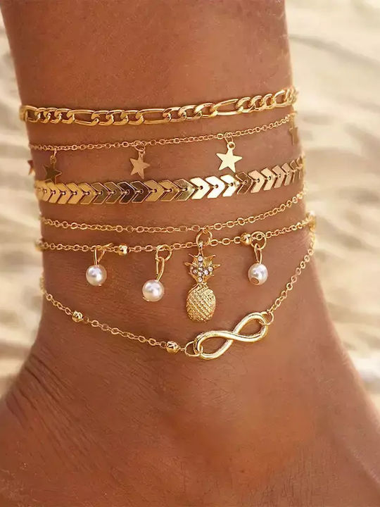 Pineapple Effect Anklets