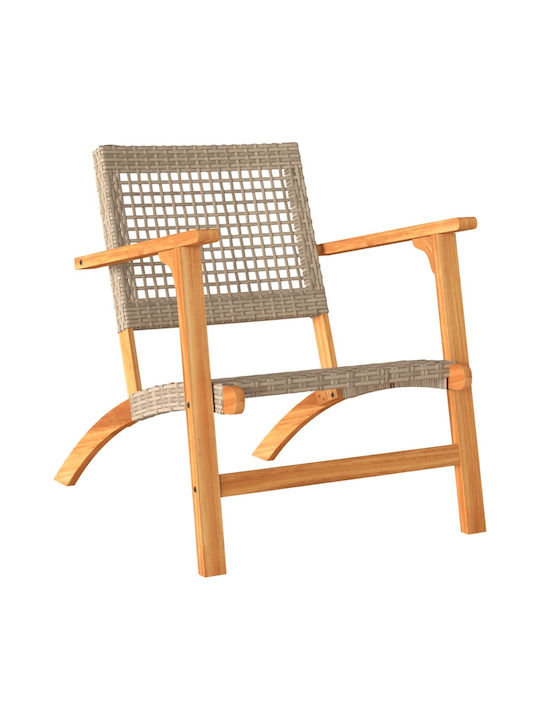 Outdoor Chair Rattan Beige 2pcs 54x40x76cm