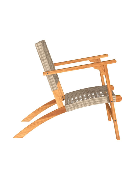 Outdoor Chair Rattan Beige 2pcs 54x40x76cm