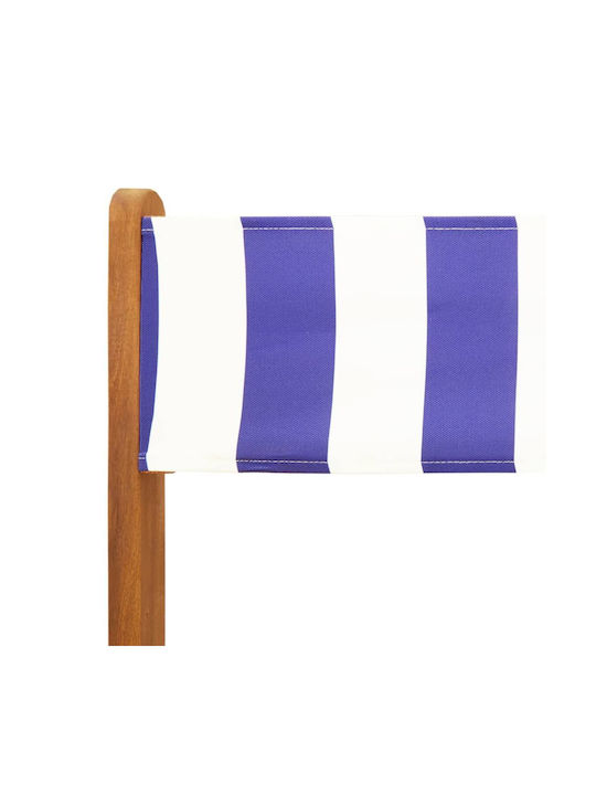 Outdoor Chair Wooden Blue with Cushion 6pcs 37x32.5x80cm