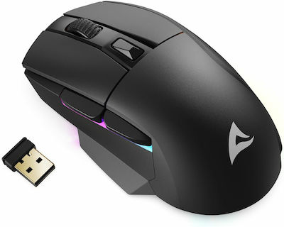 Sharkoon SGM50W Drahtlos RGB Gaming Gaming Maus 6400 DPI Schwarz