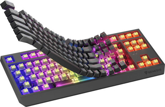Genesis Thor 230 TKL Wireless Gaming Mechanical Keyboard Tenkeyless with Outemu Silent Lemon switches and RGB lighting (English US)