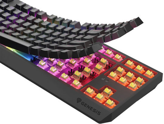 Genesis Thor 230 TKL Wireless Gaming Mechanical Keyboard Tenkeyless with Outemu Silent Lemon switches and RGB lighting (English US)