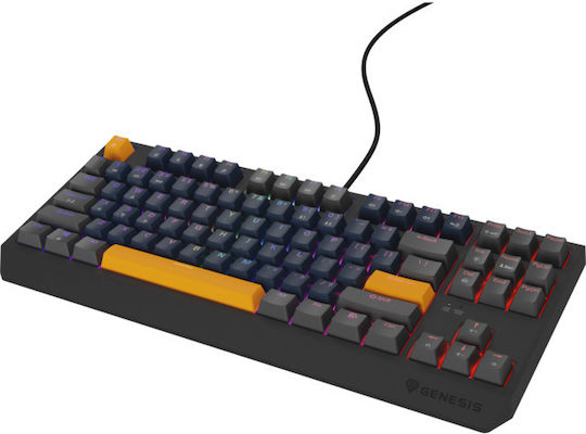 Genesis Thor 230 TKL Gaming Μηχανικό Πληκτρολόγιο Tenkeyless με Outemu Panda διακόπτες και RGB φωτισμό (Αγγλικό US) Naval Blue Positive