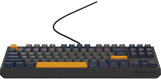 Genesis Thor 230 TKL Gaming Mechanical Keyboard Tenkeyless with Outemu Panda switches and RGB lighting (English US) Naval Blue Negative