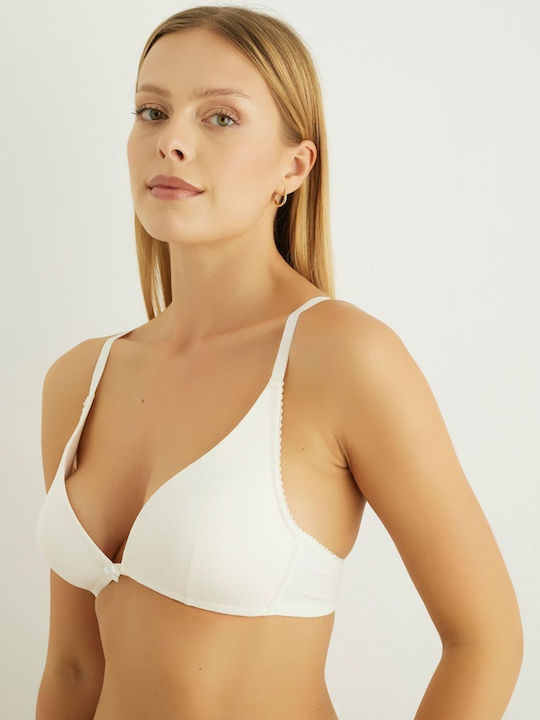 Norddiva Simplicity Triangle Triangle Bra without Underwire Ecru