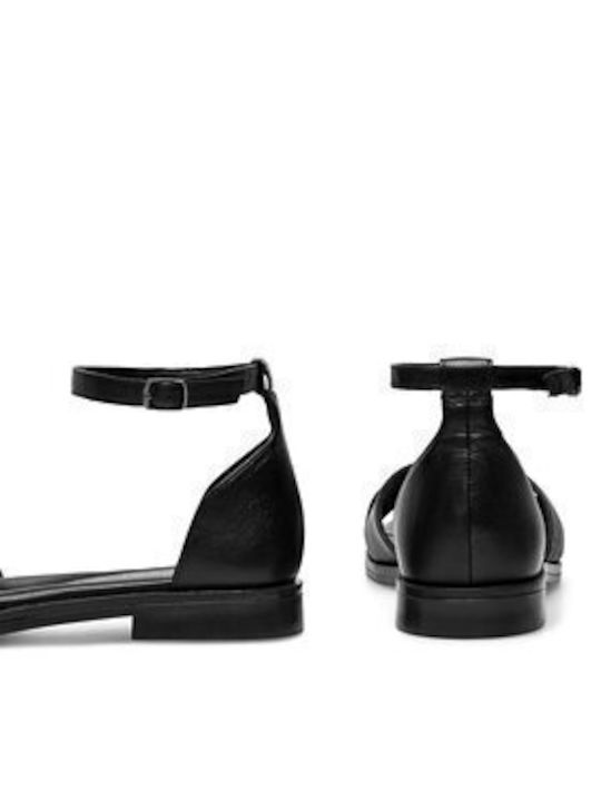 Women's Flat Sandals in Black Color