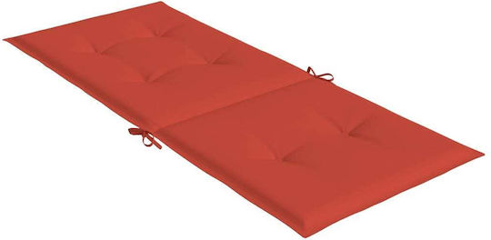 vidaXL Gartenstuhlkissen Mit Rückenlehne Rote 6Stück 50x120cm