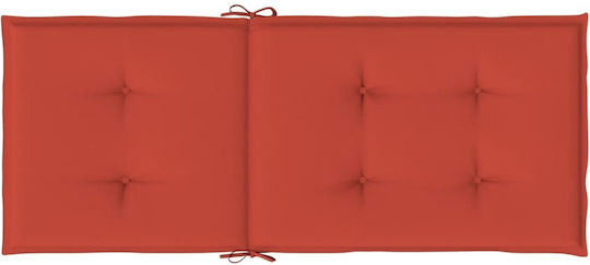 vidaXL Gartenstuhlkissen Mit Rückenlehne Rote 6Stück 50x120cm