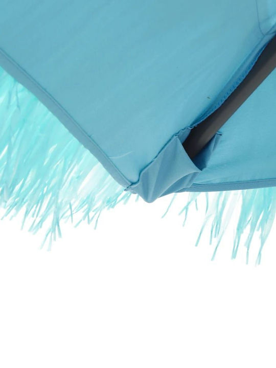 Circular Garden Parasol Metal Blue F2.48xY2.48m