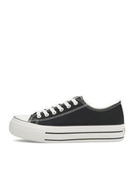 Damen Flatforms Sneakers Schwarz