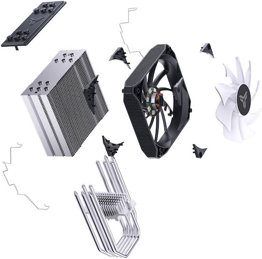 Jonsbo PISA A5 CPU Cooling Fan with ARGB for AM4/AM5/1200/115x/1700 Socket Gray