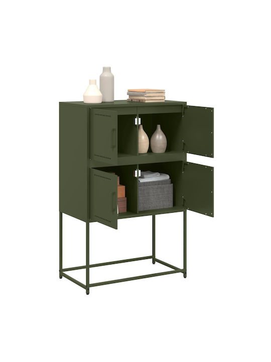 Cabinet de Birou Metalic Green olive oil 68.5x38.5x107cm