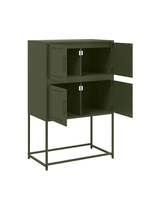 Cabinet de Birou Metalic Green olive oil 68.5x38.5x107cm