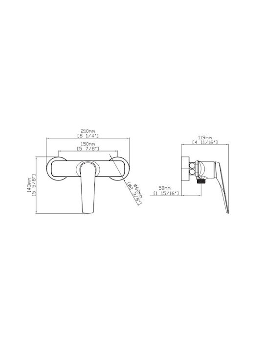 Karag Mixing Bathtub Shower Faucet