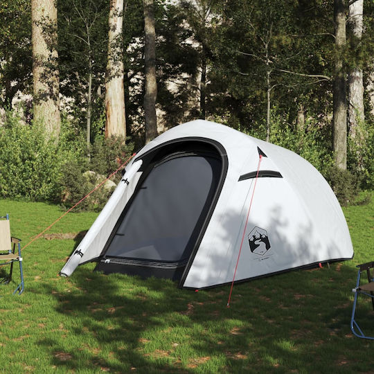 vidaXL Campingzelt Tunnel Weiß für 3 Personen 230x110x125cm