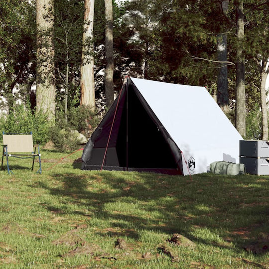 vidaXL White Camping Tent for 2 People