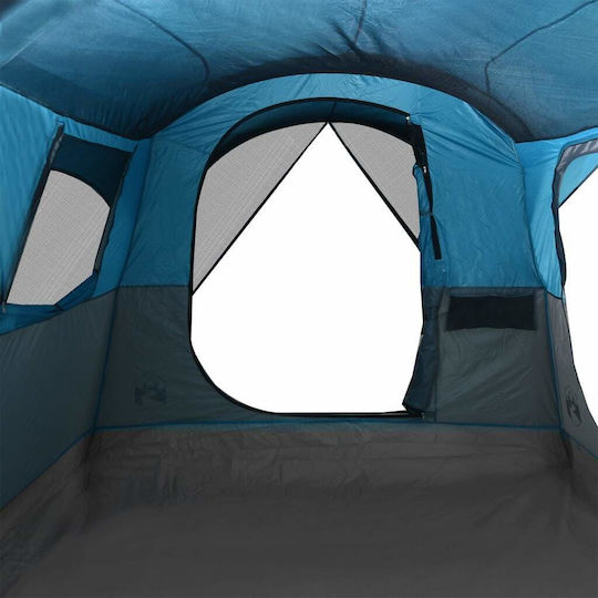 vidaXL Σκηνή Camping Τούνελ Μπλε για 8 Άτομα